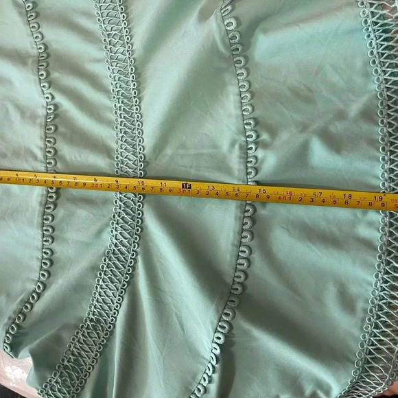 Justwoman Turquoise Dress Size 38 S/M Lace Flared Embroidered Off the Shoulder - Picture 6 of 7